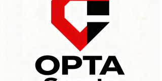 OPTA Sports官方数据供应商标识，红色与黑色搭配的logo图形，OPTA是友博APP足球赛事数据的核心来源，提供精准的实时比分与球员统计